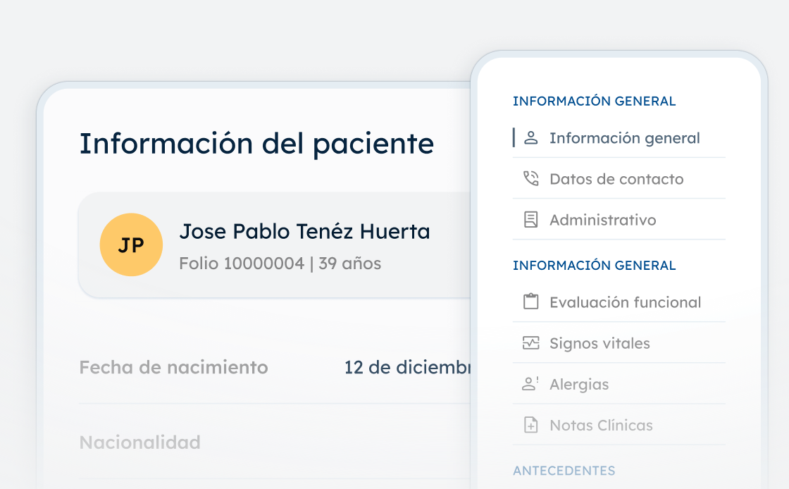 Formulario de información del paciente en NoPain